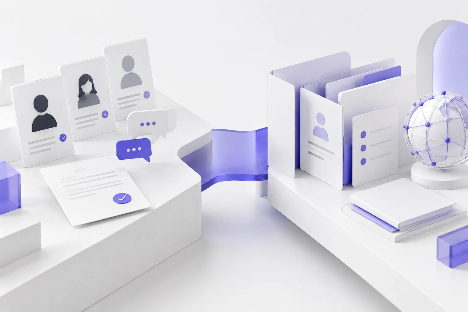 A recruiting and accepted-offer workflow connects to onboarding and global employment infrastructure.